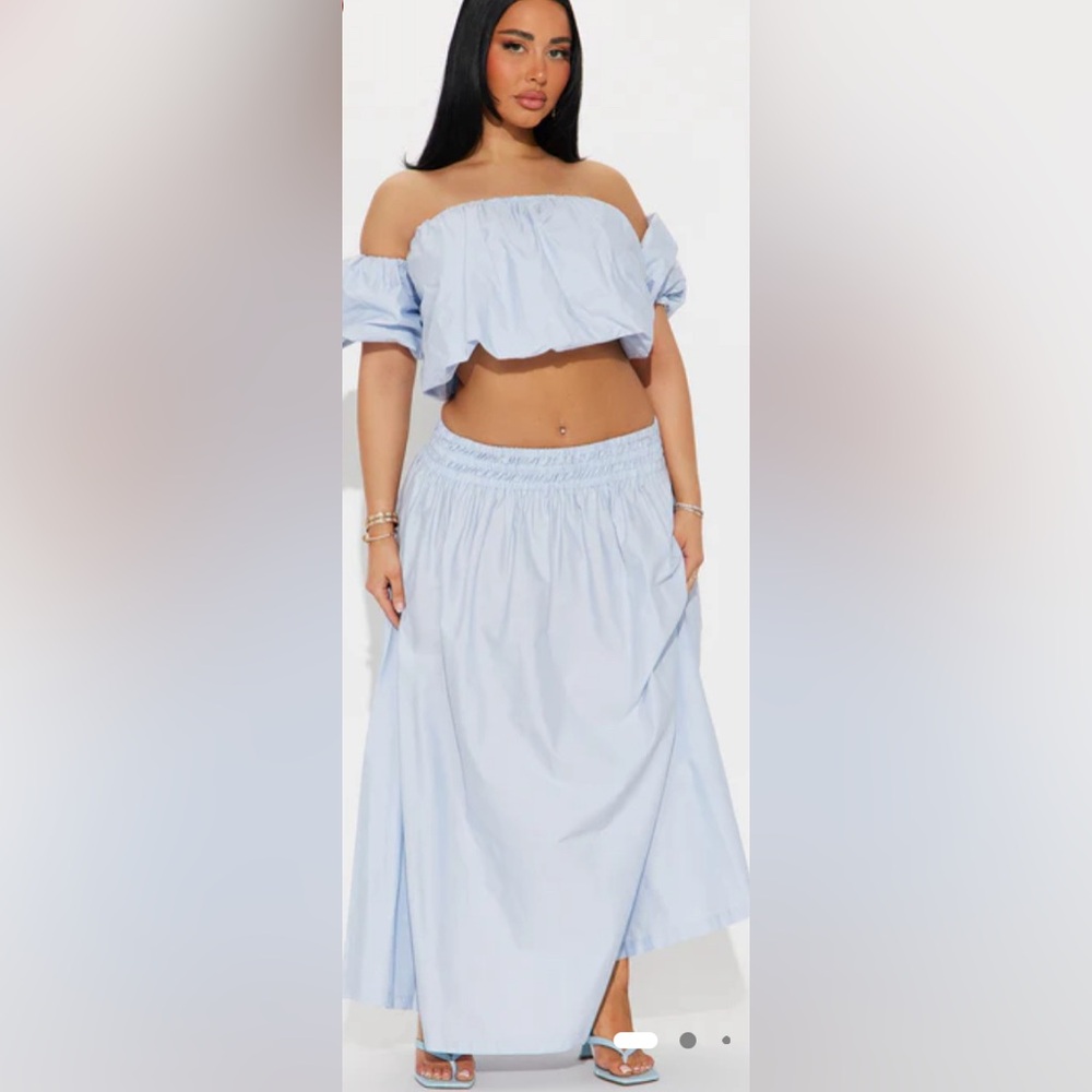 BlueMidi Skirt Set